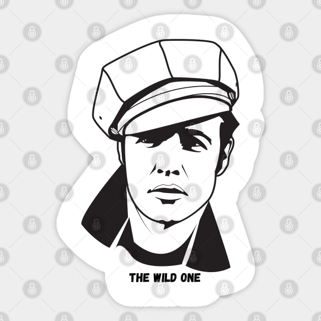 Marlon Brando - The Wild One Sticker by equiliser